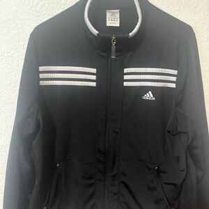 Adidas Men's Black and White Windbreaker